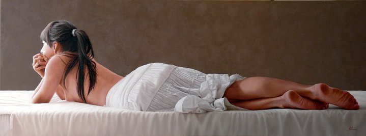 pintura hiperrealista de Alexandre Montoya, arte hiperrealista colombia